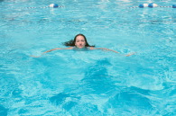 woman swimming